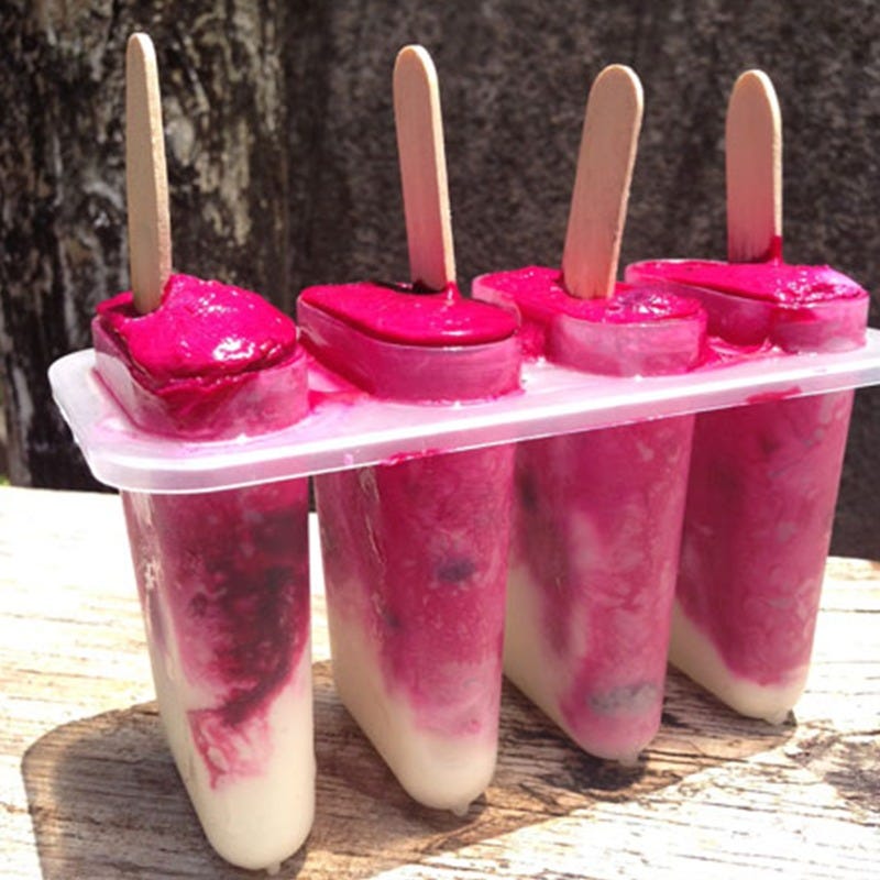 Beetroot Berry and Yoghurt Ice Blocks