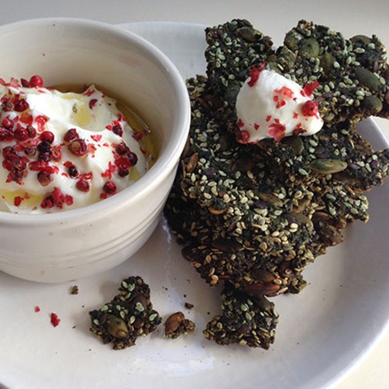 Chia Flax & Spirulina Crackers 