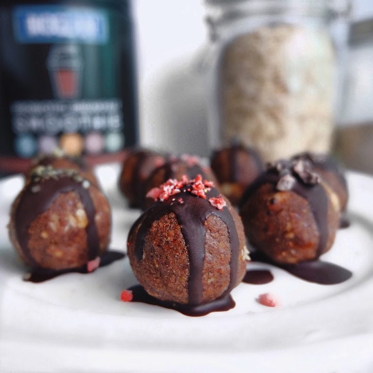 Double Chocolate Probiotic Protein Cookie Dough Balls